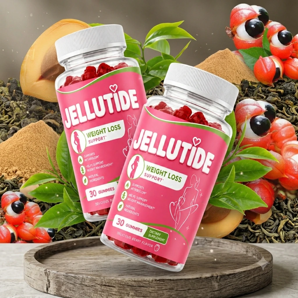 JelluTide berry gummy supplement bottles